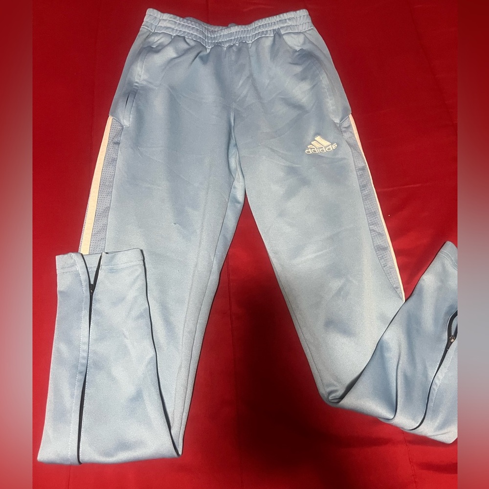 Blue adidas joggers size xs great condition !